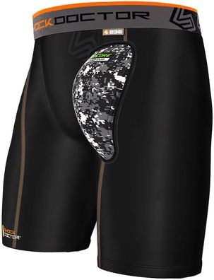 Shock Doctor Eishockey Ausrüstung Shorts mit Tiefschutz Compression Hard Cup, 51856
