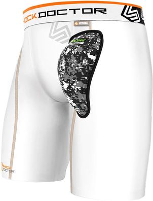 Shock Doctor Eishockey Ausrüstung Shorts mit Tiefschutz Compression Hard Cup, 51856