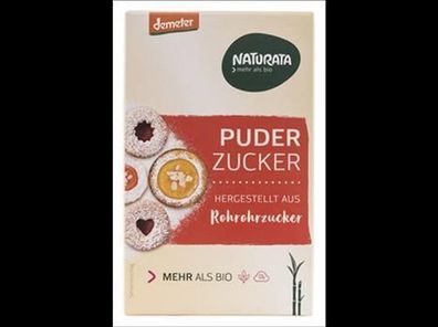 Naturata 3x Puderzucker aus Rohrohrzucker 125g