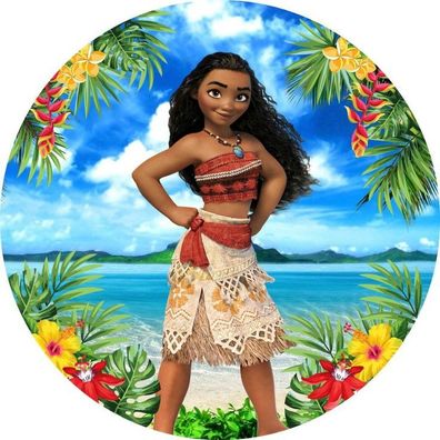 Moana Essbar Zuckermasse Tortenbild Tortenaufleger + 4 Muffin m03