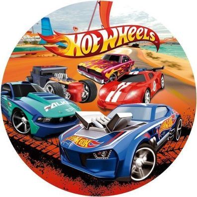 Hot Wheels Autos Essbar Zuckermasse Tortenbild Tortenaufleger + 4 Muffin h01