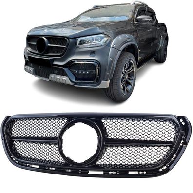 Performance Kühlergrill Schwarz Glanz für Mercedes X-Klasse W470 2017-2020