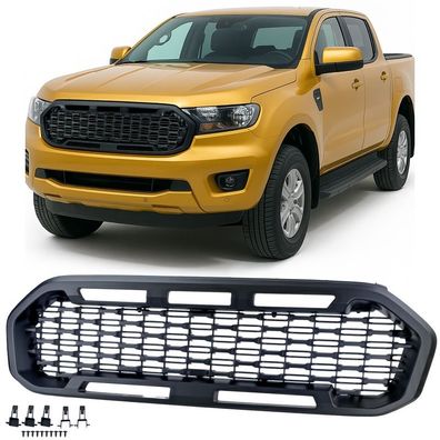 Waben Kühlergrill Performance Schwarz ohne Emblem für Ford Ranger T8 19-22