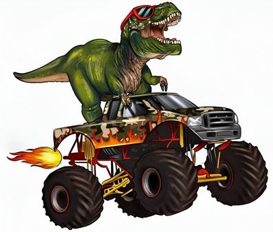 Monstertruck Großes Auto 14x10cm Essbar Tortenaufleger Torte Tortenbild Zuckerbild 01