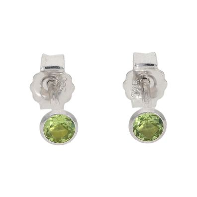 Silber 925 Ohrstecker Damen mit echte peridot JuwelmaLux JL52-06-0169