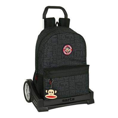 Schulrucksack mit Rädern Paul Frank Team Player Schwarz (30 x 46 x 14 cm)