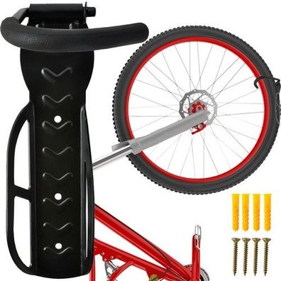 Fahrradaufhänger Fahrradhalterung bis 25kg Fahrrad Wandhaken mit Gummischutz Gar