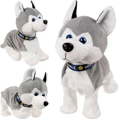 Interaktiver Hund Husky mit Sound & Bewegung Kuscheltier Spielzeug