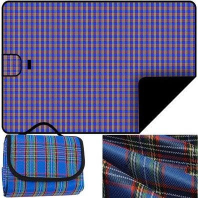 Picknickdecke wasserdicht Stranddecke Campingdecke faltbar 145x180cm Blau