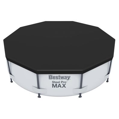 Poolabdeckung 305 cm Bestway Abdeckplane Rundbecken Rahmenpool schwarz