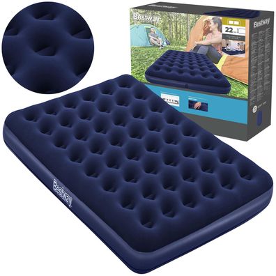 Bestway Luftmatratze Doppelbett 203x152x22 cm aufblasbar Velours 300kg