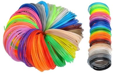 3D Stift Filament PLA Set 30 Farben je 5m Nachfüllung fluoreszierend leuchtend