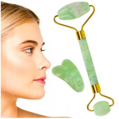 Jade Roller Gesichtsmassage Jade Stein Massagegerät Anti-Aging Hautpflege
