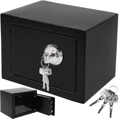 Schlüsselsafe Tresor A5 Schlüsselbox Safe Stahl Schwarz mit 3 Schlüsseln