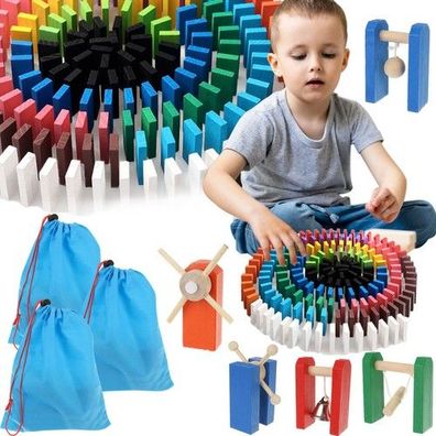 Domino Kulodrom Holz 1131tlg Domino Set Kinder Spielzeug mit Zubehör