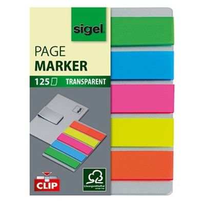 SIGEL Haftmarker HN610 52x82mm sortiert violett 1 x gelb 1 x orange 25