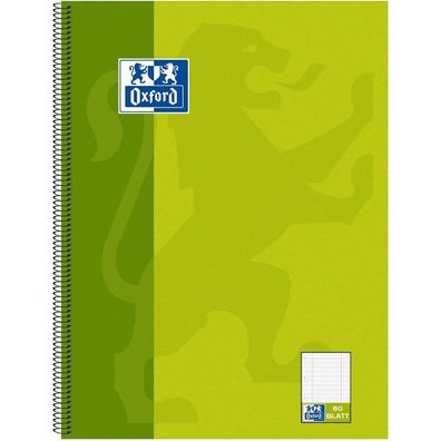 OXFORD Collegeblock Schule liniert und kariert DIN A4 Innen- und Außenrand