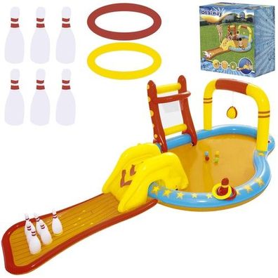 Aufblasbarer Wasserspielplatz 435x117x213cm Rutsche Pool 314L Kinder