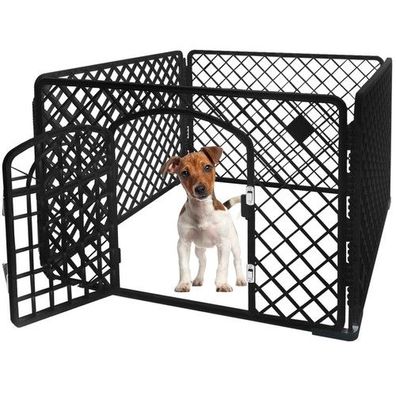 Hundekäfig Laufstall 90x90x60cm Tiergehege mit Tür faltbar stabil
