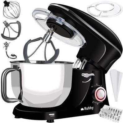 Küchenmaschine 2200W Planetenmixer 6,2L Schüssel Knethaken Schneebesen Rührer