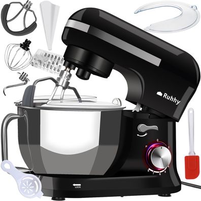 Küchenmaschine 1700W Planetenmixer 4,5L Schüssel Knethaken Schneebesen Rührer