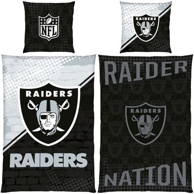 NFL Las Vegas Raiders Bettwäsche Raider Nation Linon/Renforcé
