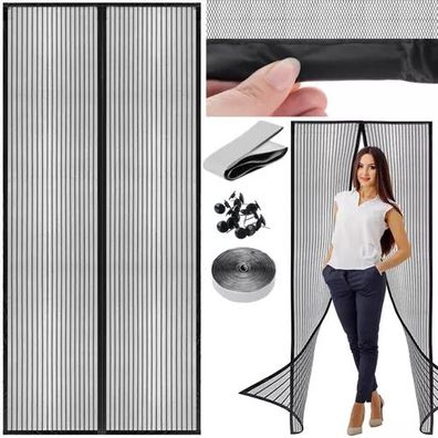 Moskitonetz Tür Insektenschutz 100×210 Magnet Vorhang Fliegengitter Balkon