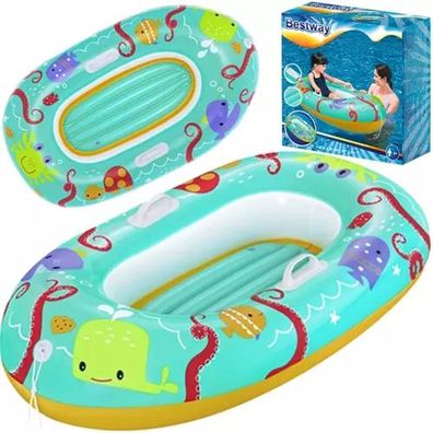 Aufblasbarer Kinderschwimmponton Boot 119×79 cm mit Griffen Vinyl