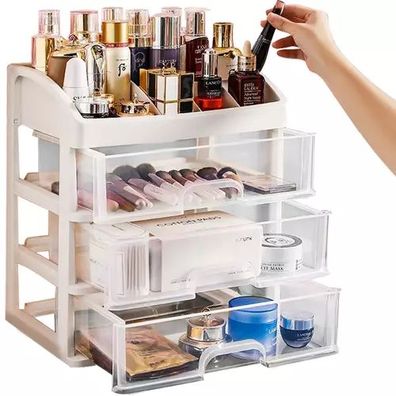Kosmetik Organizer 3 Schubladen mit Fächern Schmuck Stifte Aufbewahrung
