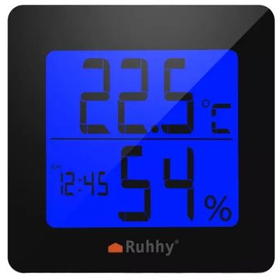 Digitale Wetterstation Thermometer Hygrometer Uhr Wecker Kalender LCD Display