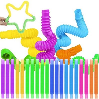 Sensorische Röhren Set 20 Stück Fidget Toys Stressabbau Motorikspielzeug Kinder