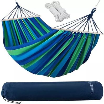 XXL Doppel Hängematte mit Gestell 150 kg Garten Terrassen Schaukel 2 Personen