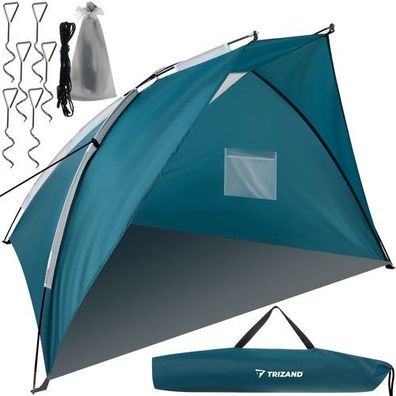 Strandzelt 220x120x120 cm Strandmuschel Sonnenschutz Windschutz Zelt UV-Schutz