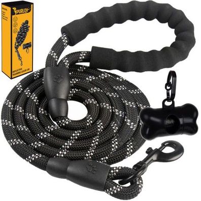Hundeleine 5m Trainingsleine reflektierend Seilleine groß robust mit Karabiner