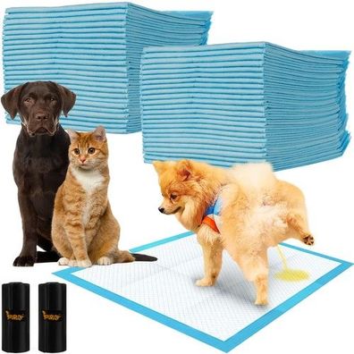 Hygienepads Hunde 50 Stk 60x60cm saugfähig wasserdicht + 30 Hundekotbeutel