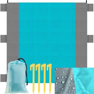 Strandmatte Picknickdecke XXL 208x208 cm Stranddecke Picknickmatte Campingdecke