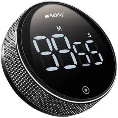 Digitaler LED Timer magnetisch Stoppuhr Küchentimer Countdown Uhr Schwarz