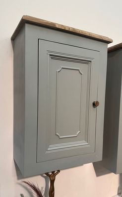 Badoberschrank 45x63cm 'Belfort' Mango schilfgrün & natur