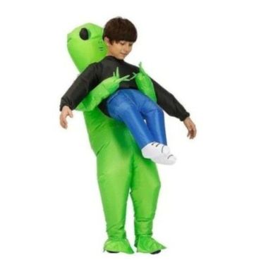 Aufblasbares Alien-Kostüm für Erwachsene, Alien-Entführungskostüm, Halloween