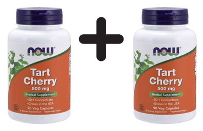 2 x NOW Foods Tart Cherry, 500mg - 90 vcaps