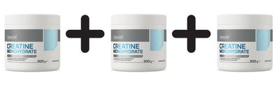 3 x OstroVit Creatine Monohydrate, Green Apple - 300g