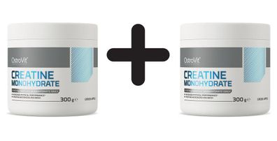 2 x OstroVit Creatine Monohydrate, Green Apple - 300g