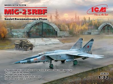 ICM 1:72 72174 MiG-25 RBF, oviet Reconnaissance Plane