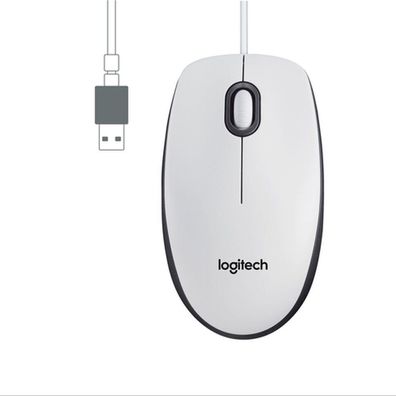 Logitech Logitech Mouse M100 White (910-006764) (910006764)