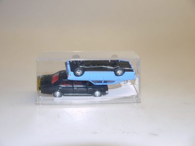1:87 Busch 42000 2 Stück (!) Opel Rekord C blau/schwarz, neuw./ovp