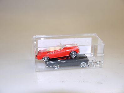 1:87 Busch 43150 2 Stück(!) Borgward Isabella Cabrio rot/schwarz, neuw./ovp