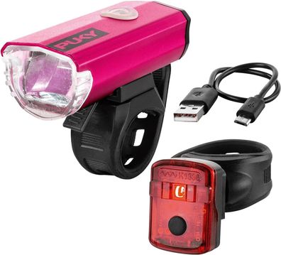 PUKY LUMI LED-Frontscheinwerfer & Rücklicht-Set für 20" Fahrräder & LS-PRO | StVZO-Zu