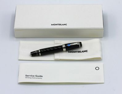 Montblanc Boheme Bleu Platinum Line Füllfederhalter, Feder M Id 5778 / 25130 NEU