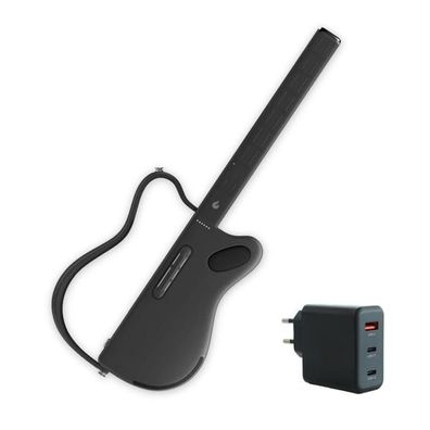 Lava Music Gitarre Genie Smart-Gitarre Schwarz mit Ladegerät