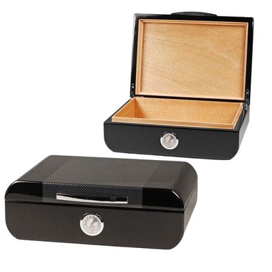 Hauser Humidor, Carbon-Design, schwarz für ca. 25 Zigarren